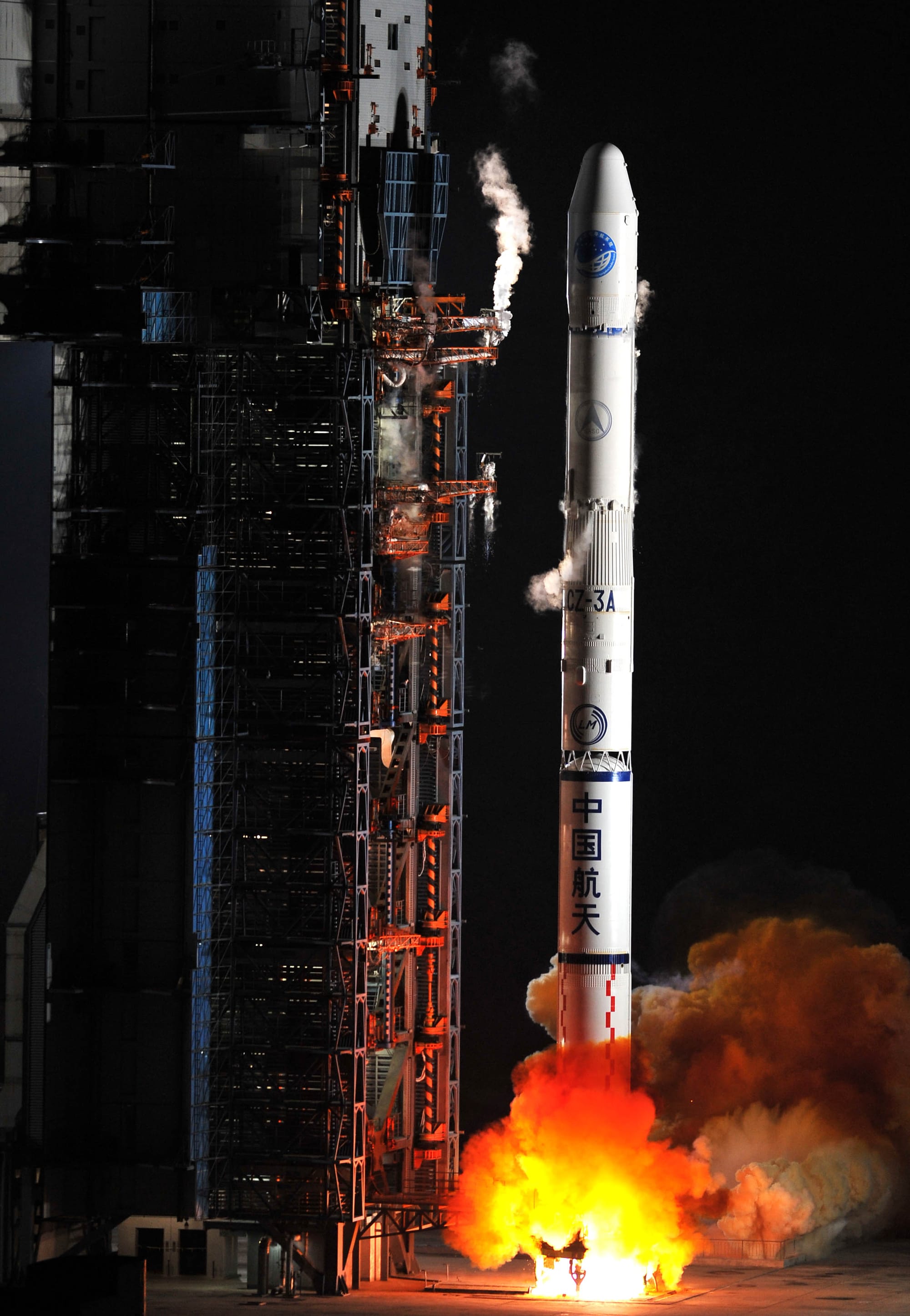 The Long March 3A lifting off from its launch pad. ©Xinhua