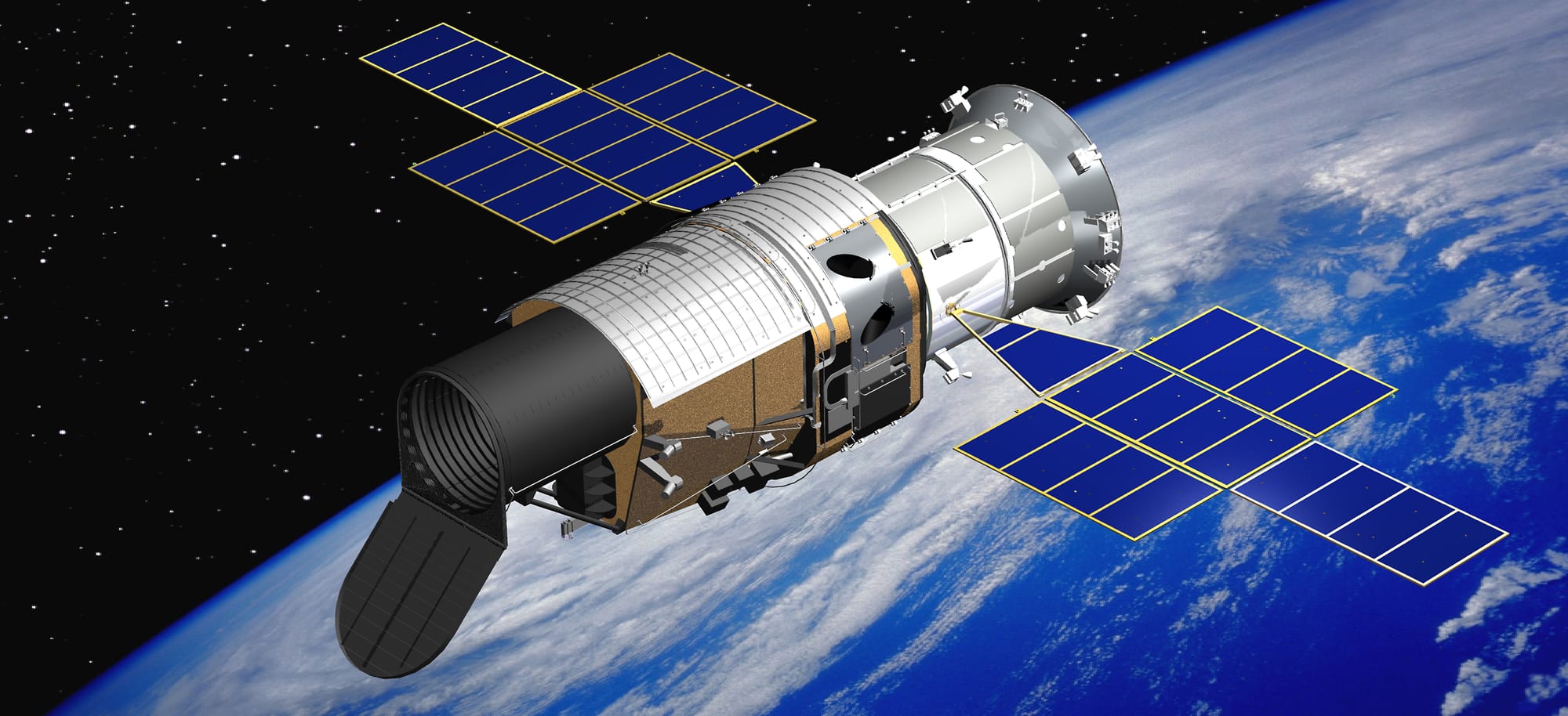 A render of the Xuntian space telescope with Earth in the background. ©Chinese Academy of Sciences