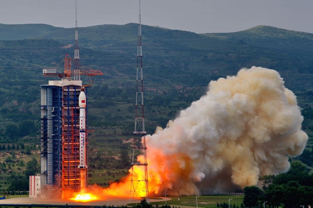 A Long March 4B lifting off from Taiyuan Satellite Launch Center. ©Cao Yang/Xinhua