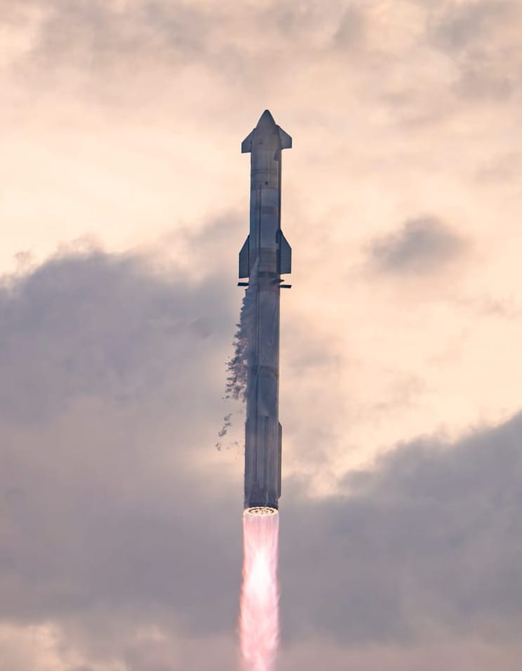 Starship-Super Heavy during its third flight test. ©SpaceX