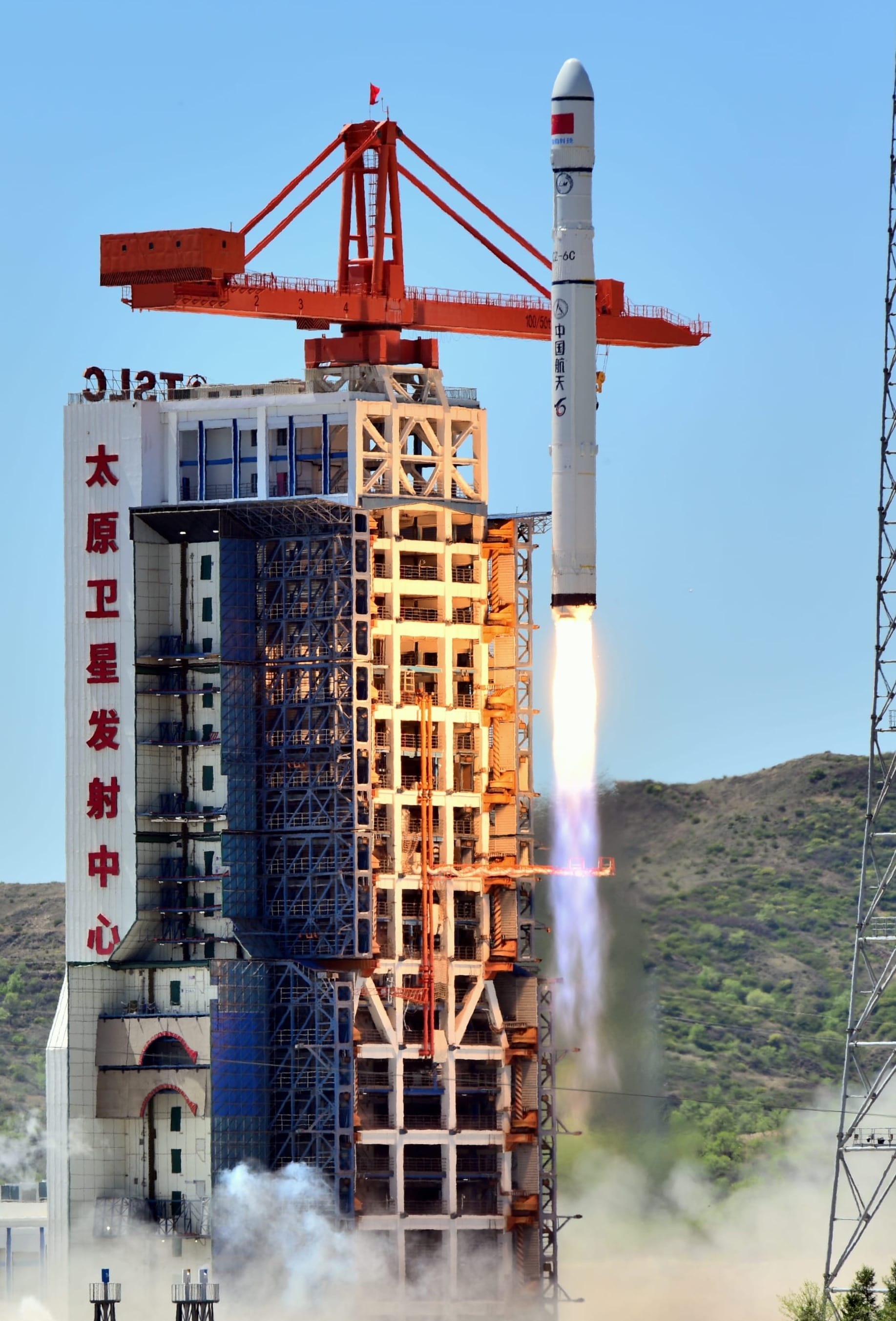 The Long March 6C Y1 vehicle lifting off from Launch Complex 9A from the Taiyuan Satellite Launch Center.
